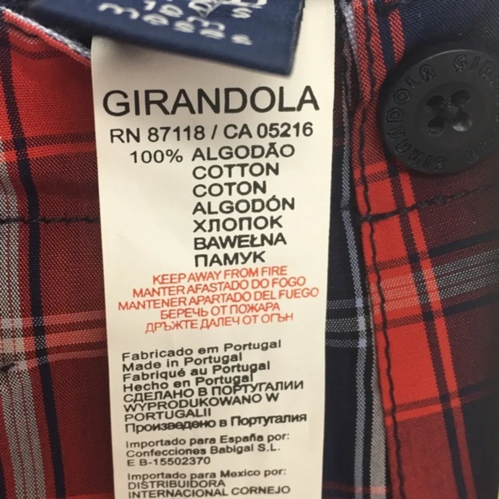 Girandola Toddler Boys Red Navy Blue Plaid Shorts